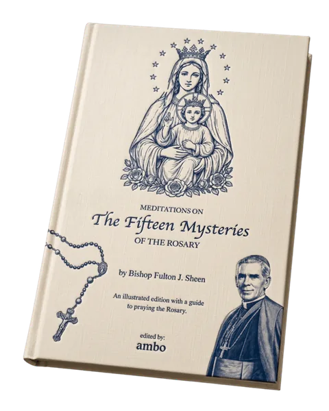 Booklet cover for The Meditations on the Fifteen Mysteries by Bishop Fulton Sheen